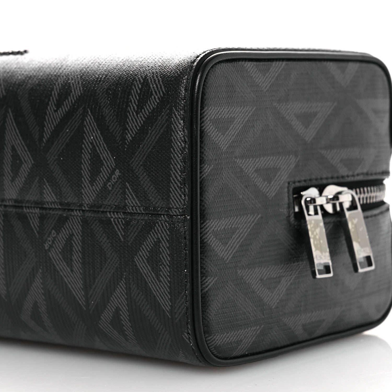 Christian Dior Canvas CD Diamond Lingot Toiletry Pouch Black