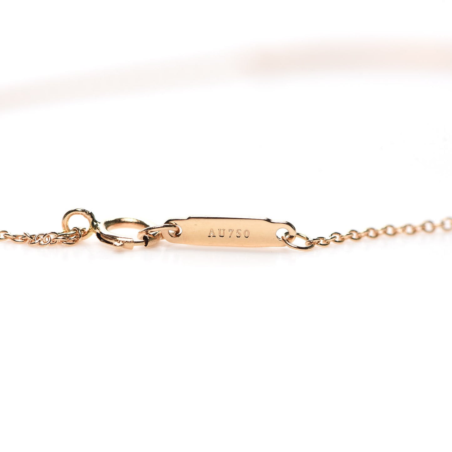 18K Yellow Gold Diamond Small T Smile Pendant Necklace