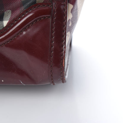 Burberry Nova Check Heart Print Pilgrim Satchel Berry 15 of 19
