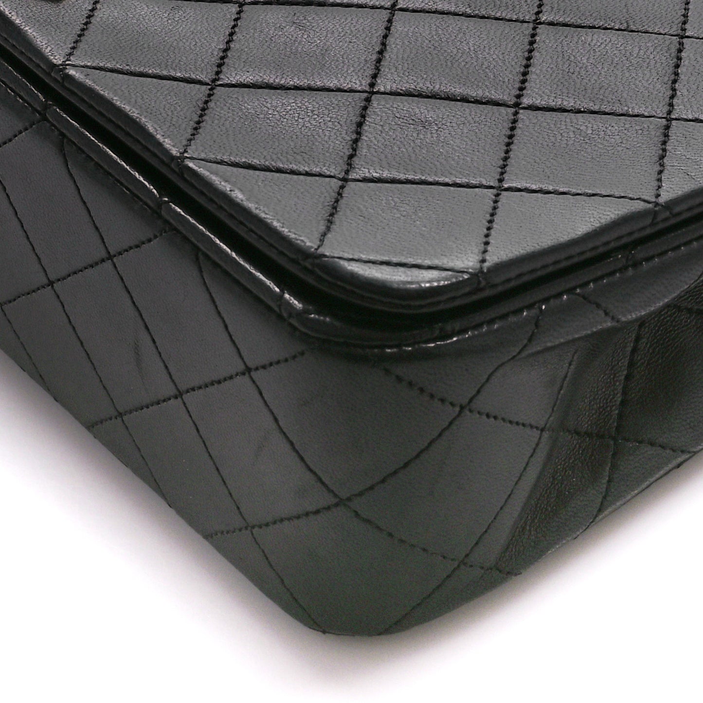 Lambskin Quilted Small Single Flap Black