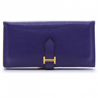 Hermes Chevre Bearn Wallet Iris 1 of 8
