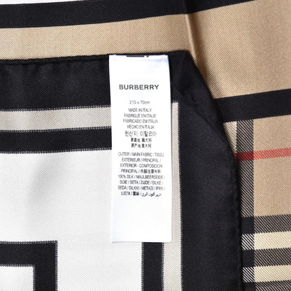 Burberry Silk Vintage Check Animal Print Scarf Archive Beige 4 of 5