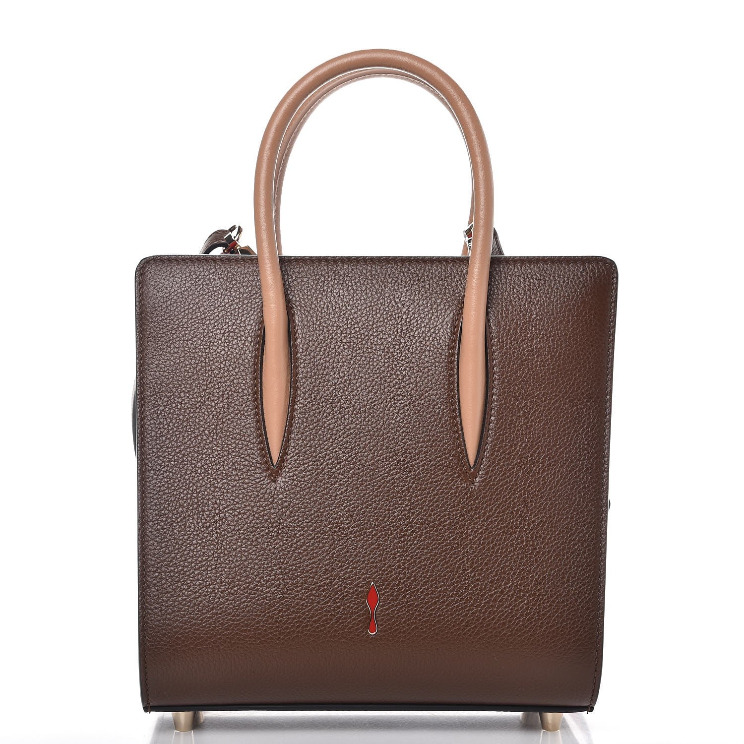 Christian Louboutin Nubuck Patch Small Eccusion Paloma Version Chatain 4 of 21