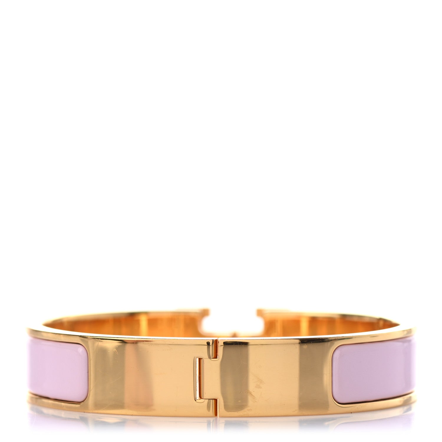Hermes Enamel Narrow Clic Clac H Bracelet PM Rose Dragee 3 of 4