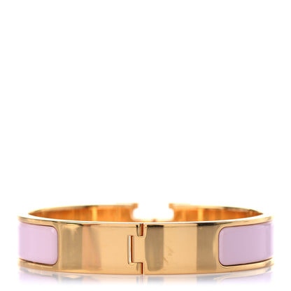 Hermes Enamel Narrow Clic Clac H Bracelet PM Rose Dragee 3 of 4