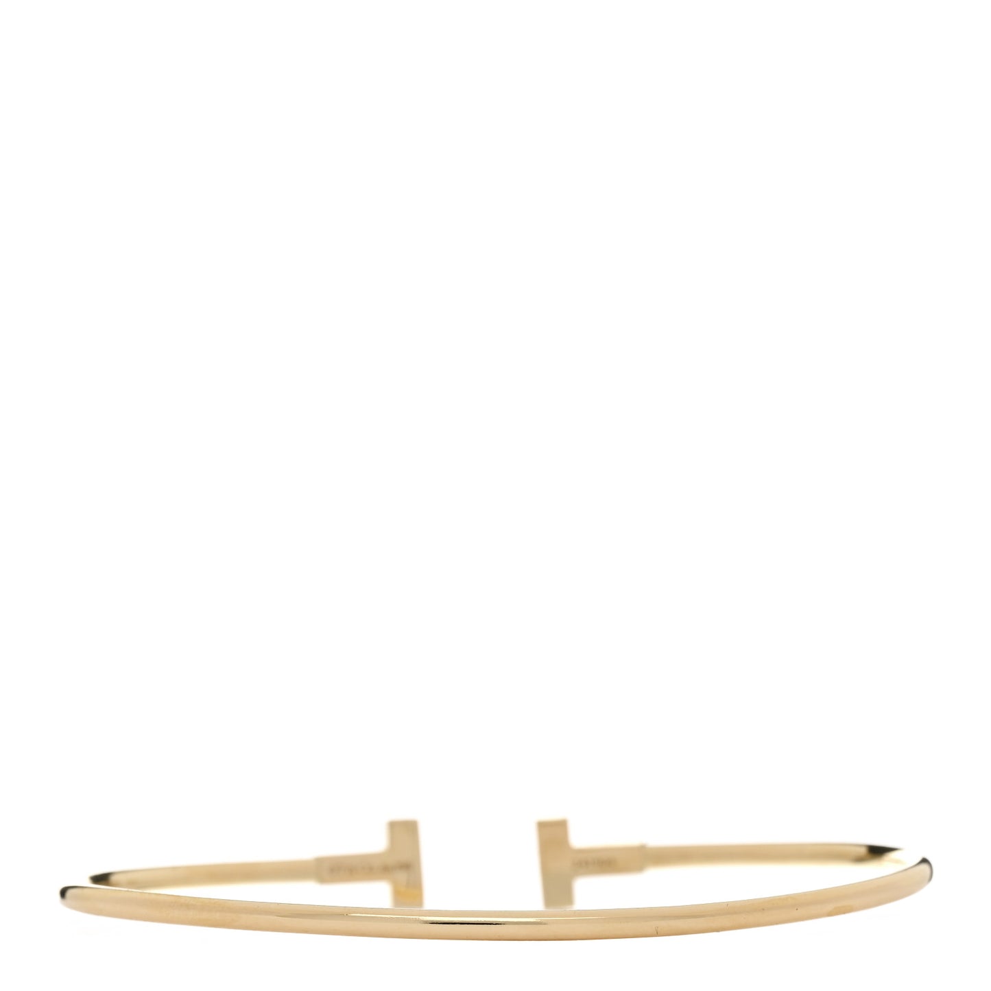 18K Yellow Gold Narrow T Wire Bracelet