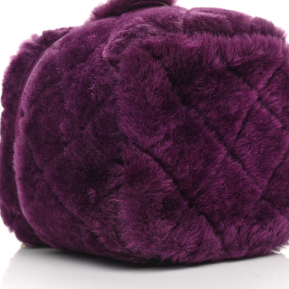 Chanel Shearling Lambskin Quilted Small Vanity Case Purple 9 of 11