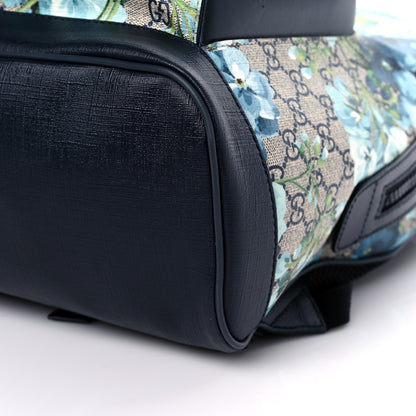 Gucci GG Supreme Monogram Blooms Medium Day Backpack Beige Blue Navy 9 of 12