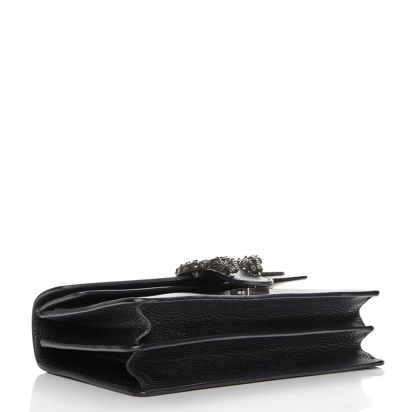 Pebbled Calfskin Small Dionysus Shoulder Bag Black