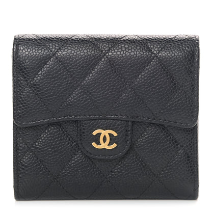 Chanel Caviar Quilted Compact Flap Wallet Black 1 of 8