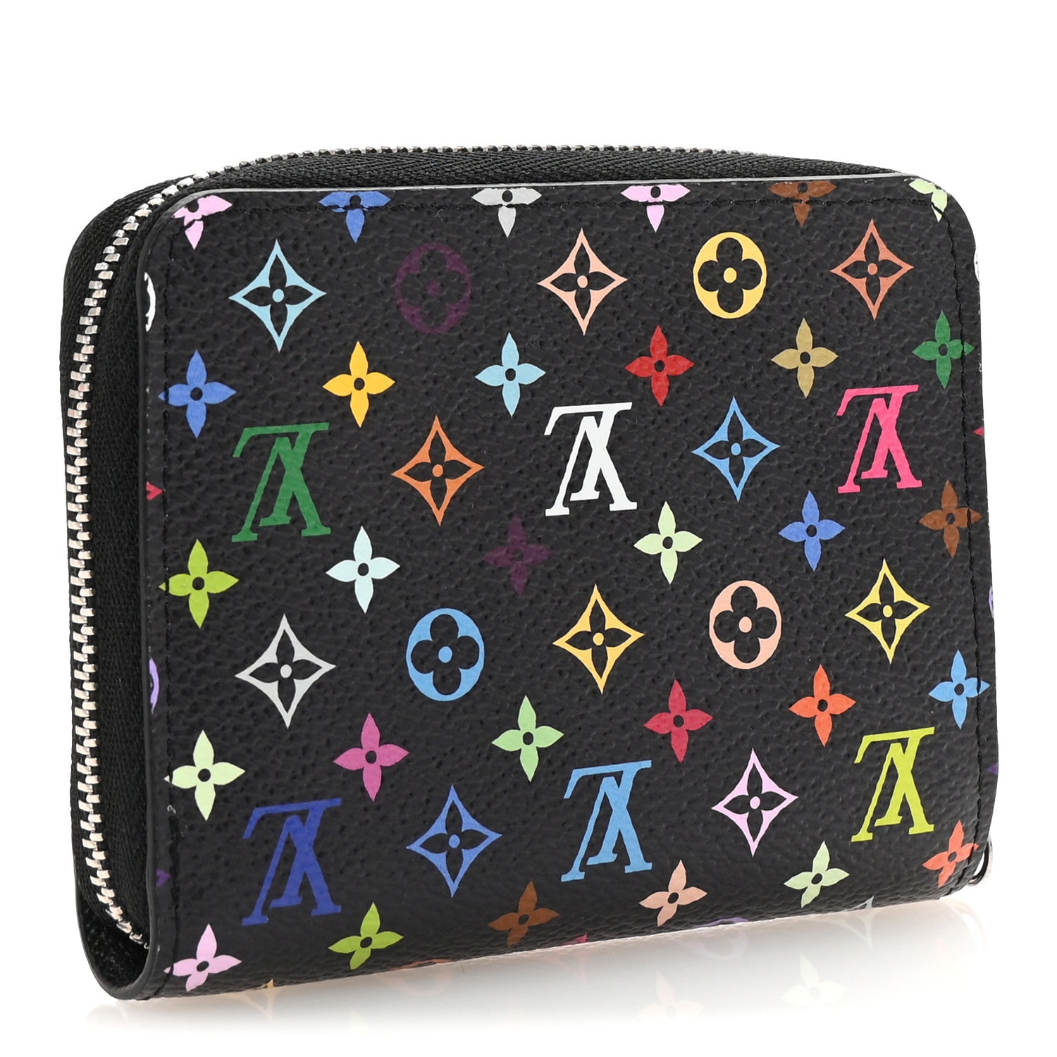 Louis Vuitton LV x TM Monogram Multicolor Zippy Coin Purse Black 3 of 6