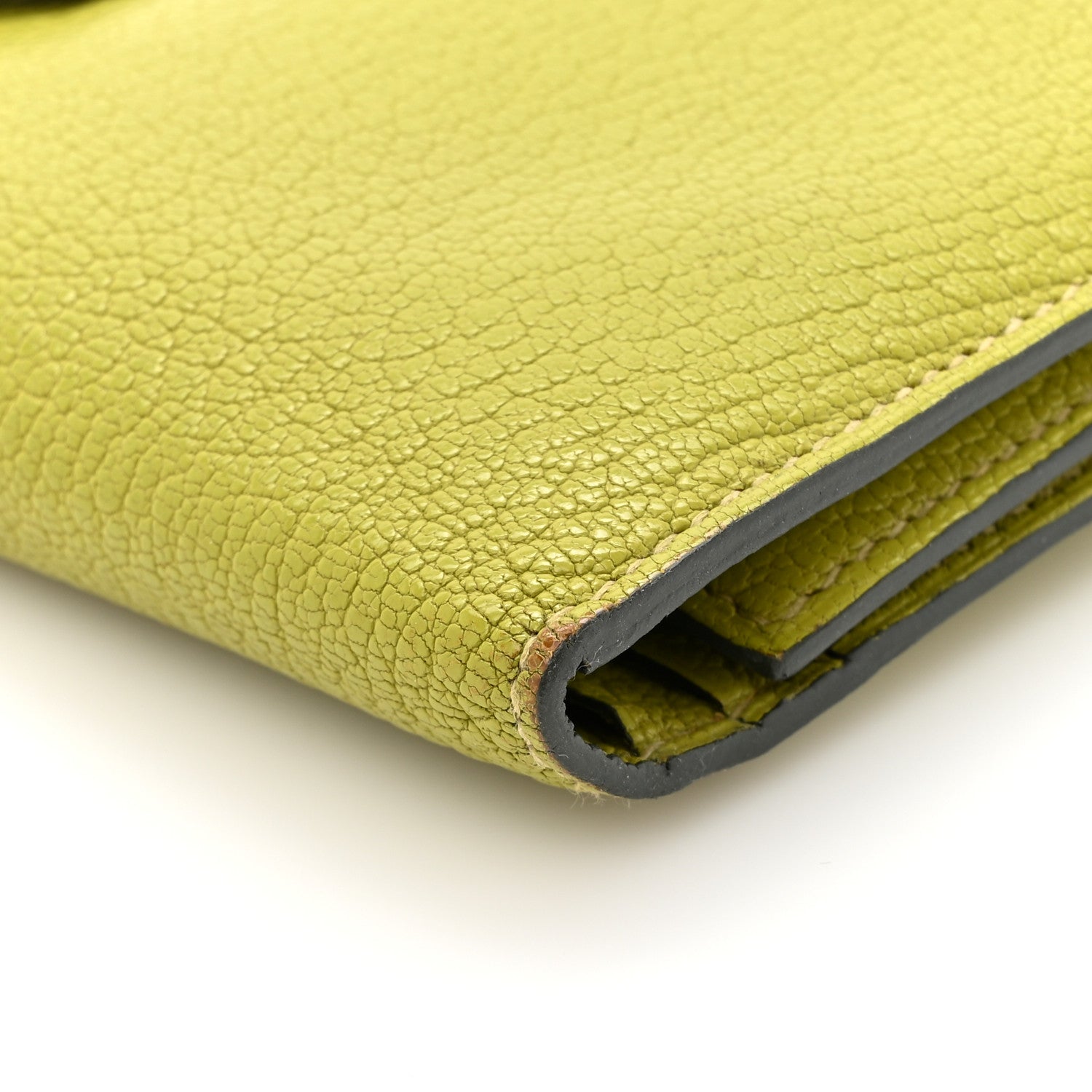 Hermes Chevre Mysore Tri-Fold Bearn Wallet Vert Anis 9 of 13