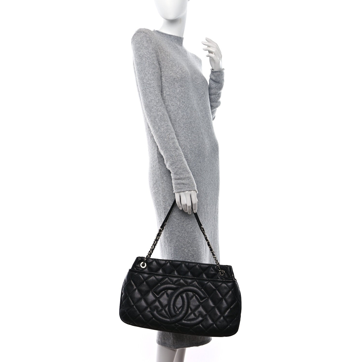 Chanel Caviar Quilted Timeless CC Soft Tote Black 2 of 9