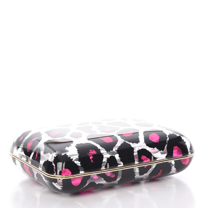 Valentino Garavani Plexiglass Leopard Print Clutch Pink 4 of 9