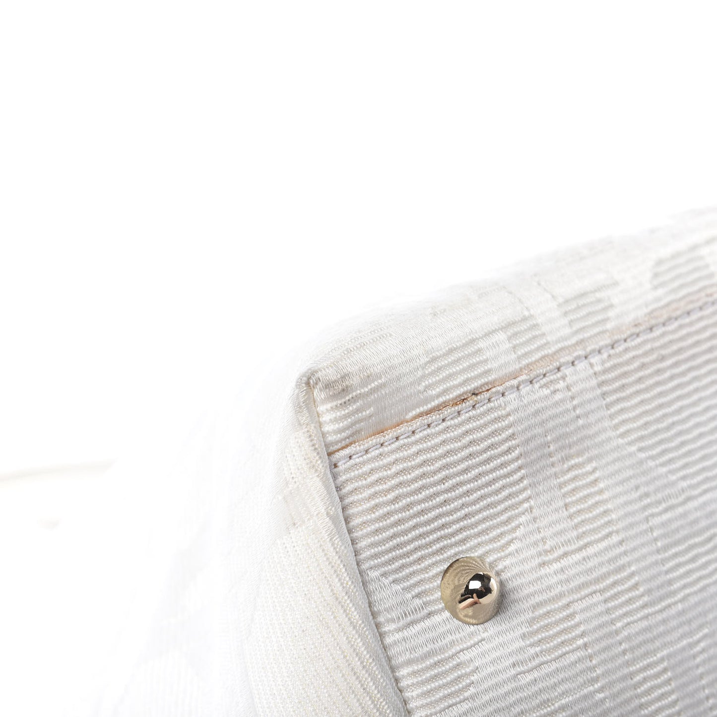 Canvas Cannage Small Soft Lady Dior Shopping Tote White