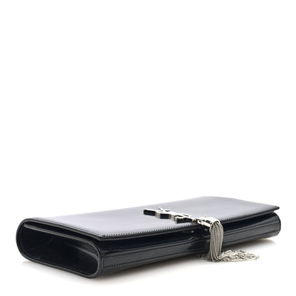 Saint Laurent Patent Cassandre Tassel Clutch Black 4 of 9