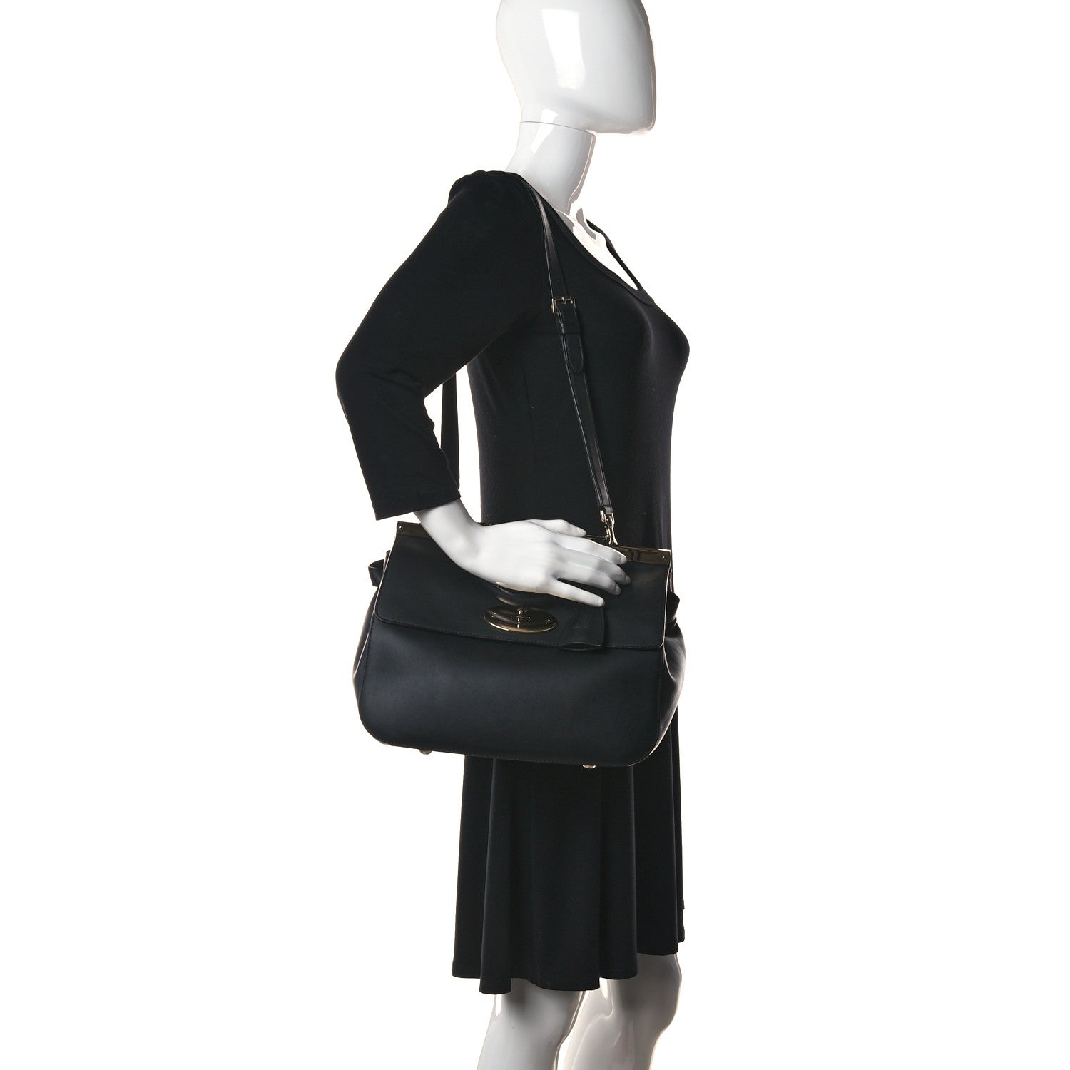 Mulberry Calfskin Suffolk Black 2 of 25