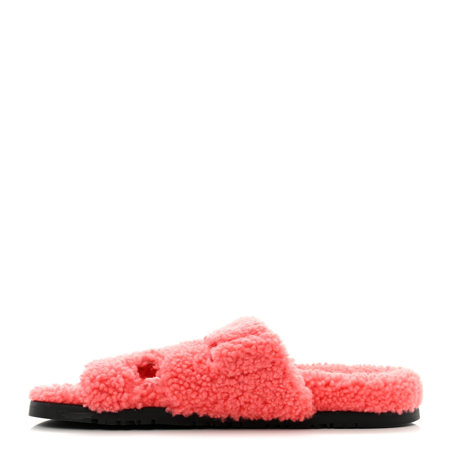 Hermes Woolskin Womens Chypre Sandals 41 Rose Du Desert 1 of 7