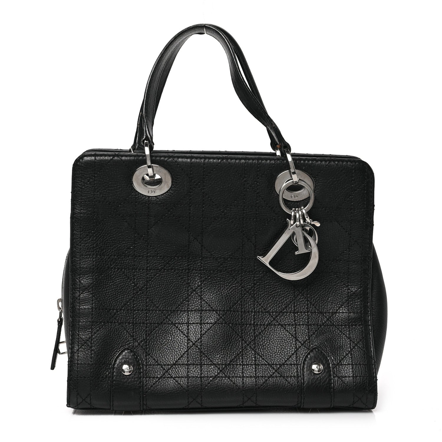 Christian Dior Calfskin Cannage Tote Black 1 of 8