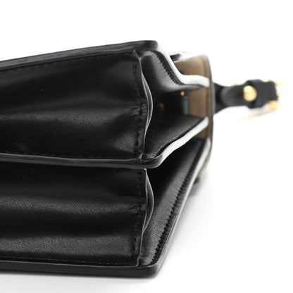 Fendi Vitello Liberty Bi-Color FF 1974 Embossed Small Kan I Shoulder Bag Black Maya 11 of 12