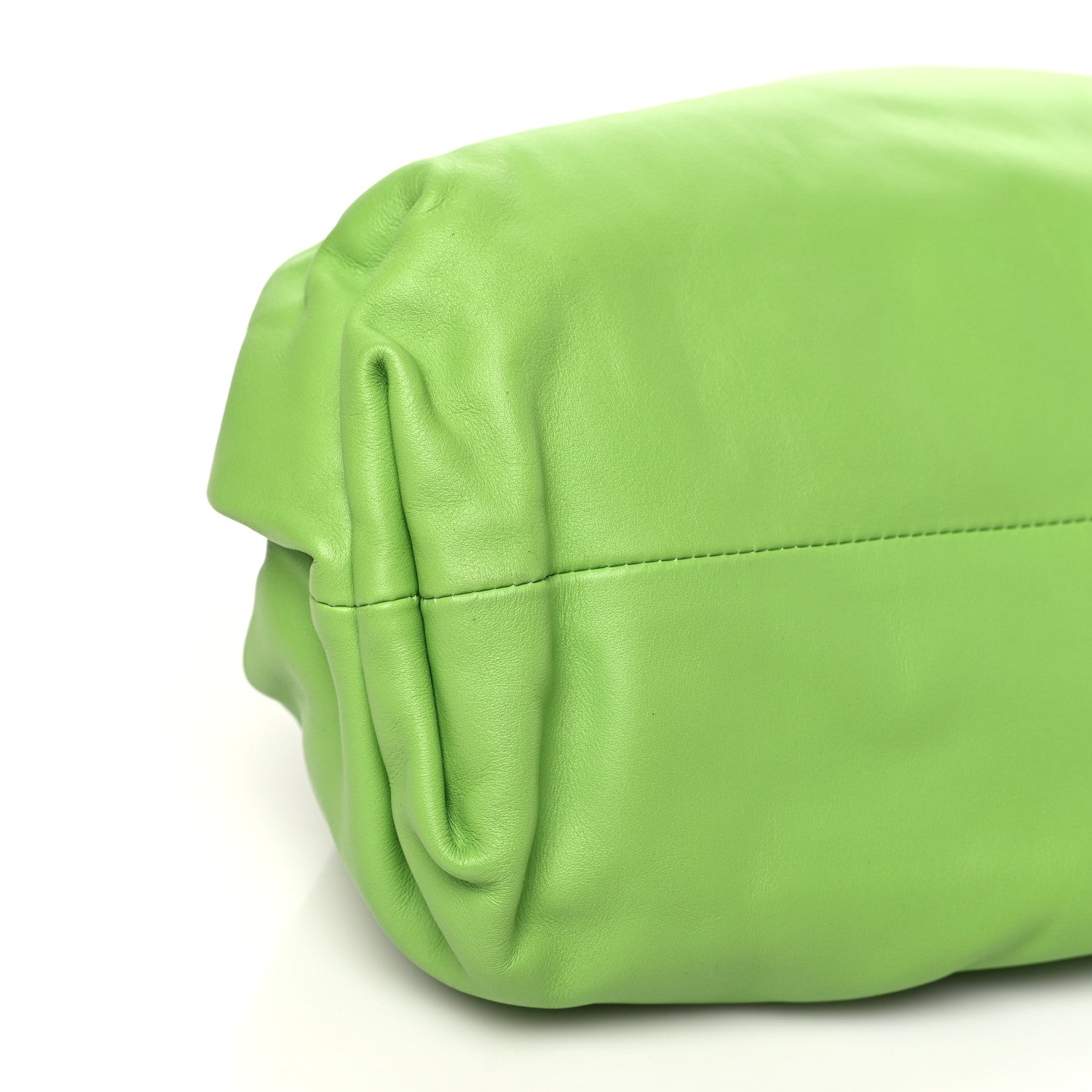 Bottega Veneta Smooth Butter Calf The Pouch Oversized Clutch Acid Green 9 of 10