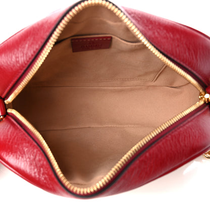 Gucci Monogram Azalea Calfskin Matelasse Diagonal Small GG Marmont Chain Shoulder Bag Beige Ebony New Cherry Red 5 of 12