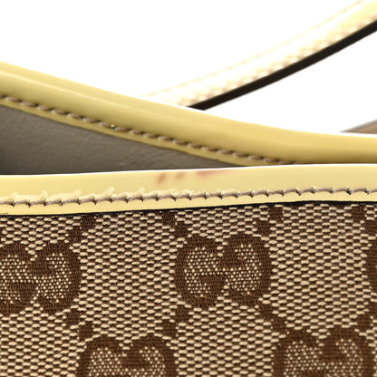Gucci GG Monogram Patent Oliver Pug Tote Yellow Beige 12 of 12