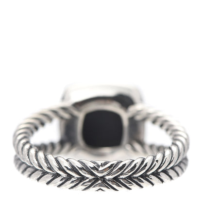 David Yurman Sterling Silver Diamond Black Orchid 7mm Petite Albion Ring 54 7 4 of 5