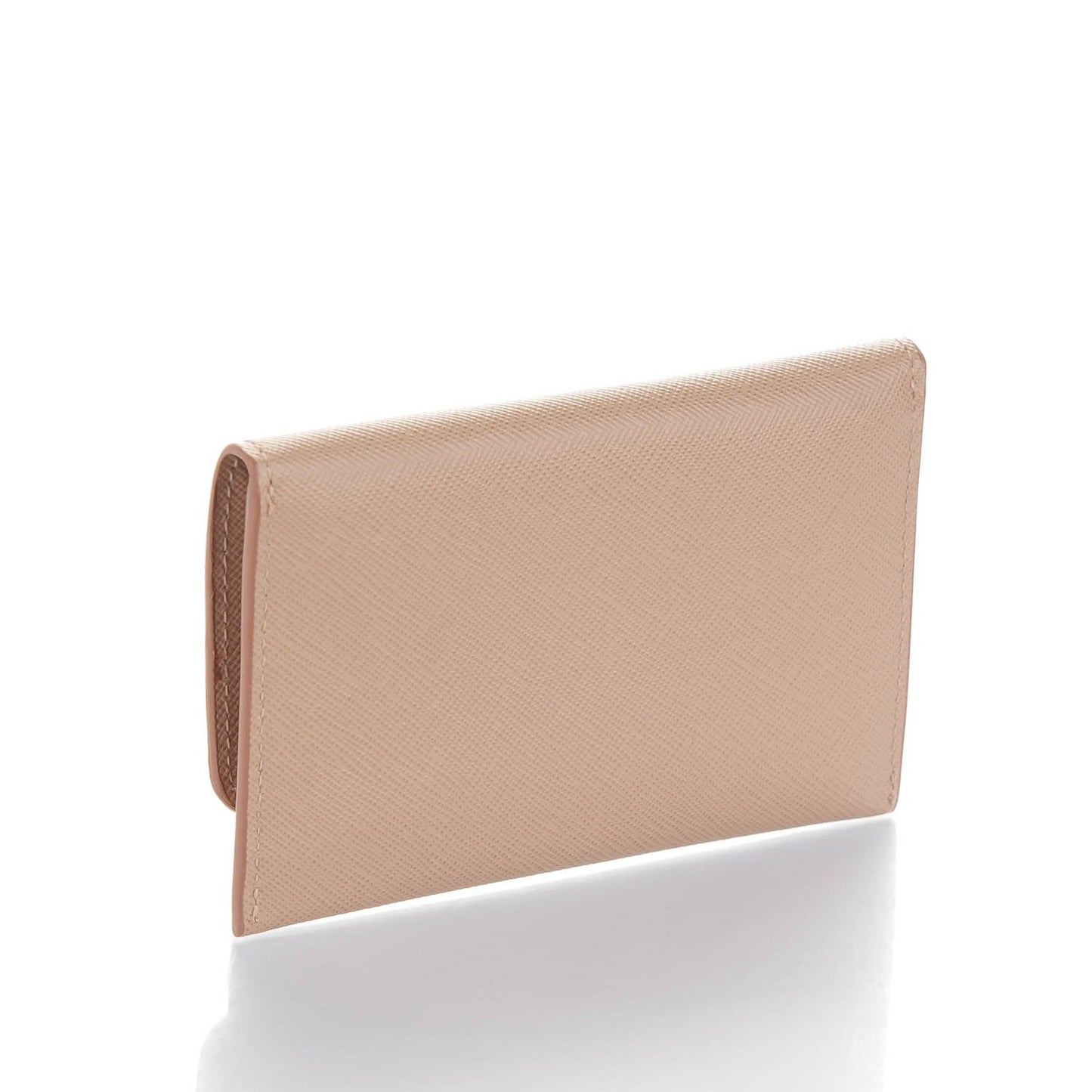 Saffiano Metal Flap Card Holder Cammeo