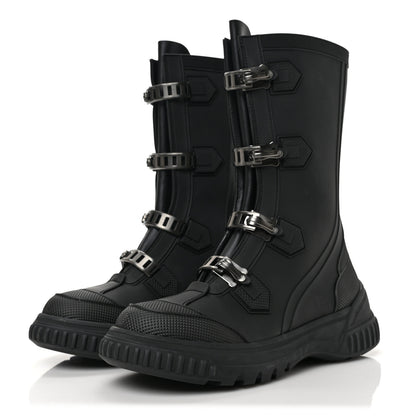Christian Dior Neoprene Rubber Diorground Low Boots 38 Black 3 of 9