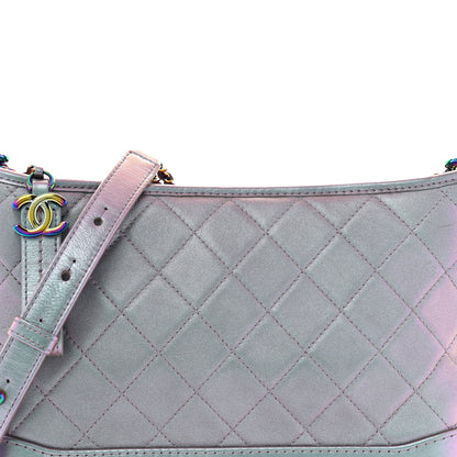 Chanel Iridescent Lambskin Calfskin Quilted Medium Gabrielle Hobo Light Purple 8 of 11