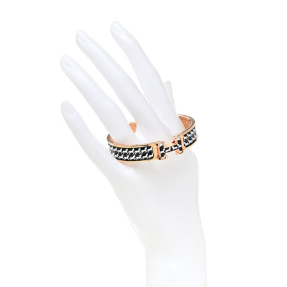 Hermes Enamel Cheval Pixel Clic Clac H Bracelet PM Black White 2 of 5