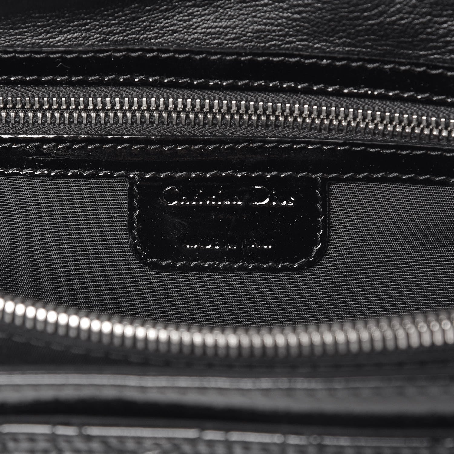 Christian Dior Patent Cannage Rendezvous Shoulder Bag Black 6 of 10