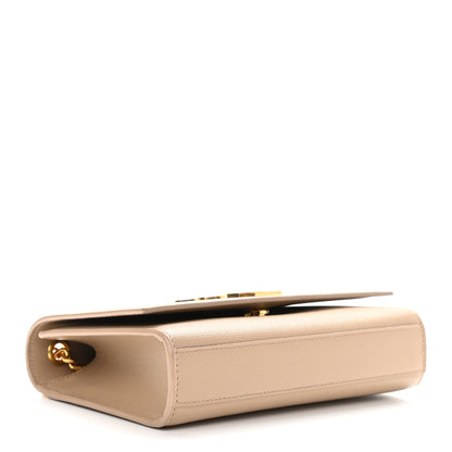Saint Laurent Grain De Poudre Small Monogram Kate Satchel Nude Powder 4 of 9