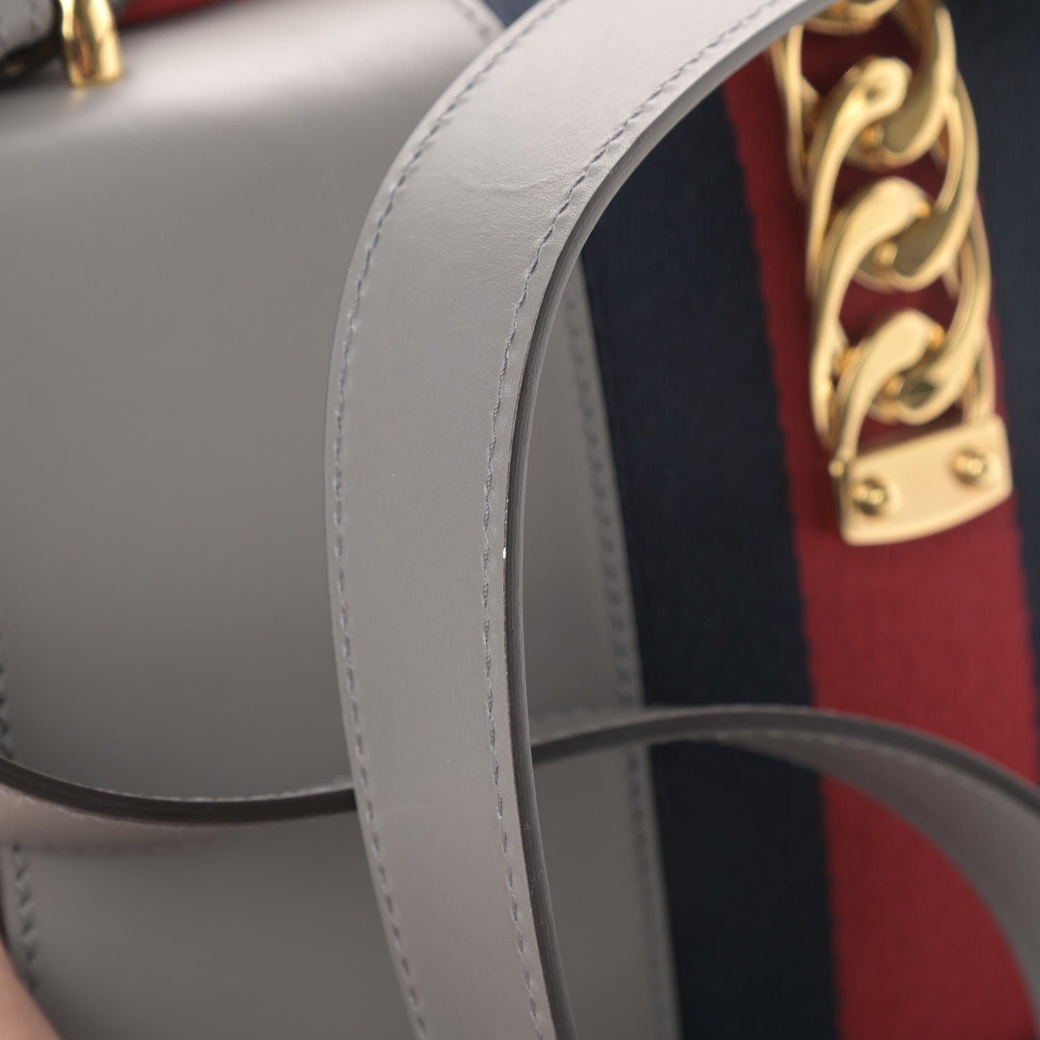 Gucci Calfskin Small Sylvie Shoulder Bag Deep Grey 14 of 14