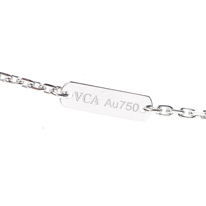 Van Cleef & Arpels 18K White Gold Mother of Pearl Vintage Alhambra Pendant Necklace 5 of 8