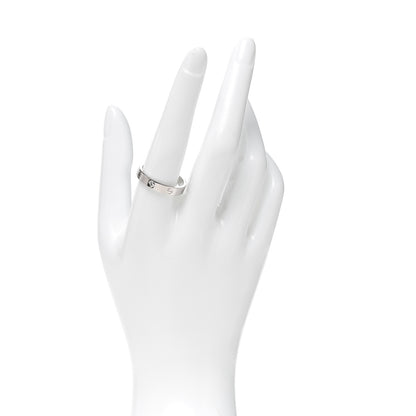 Cartier 18K White Gold Diamond 4mm LOVE Wedding Band Ring 62 10 2 of 5