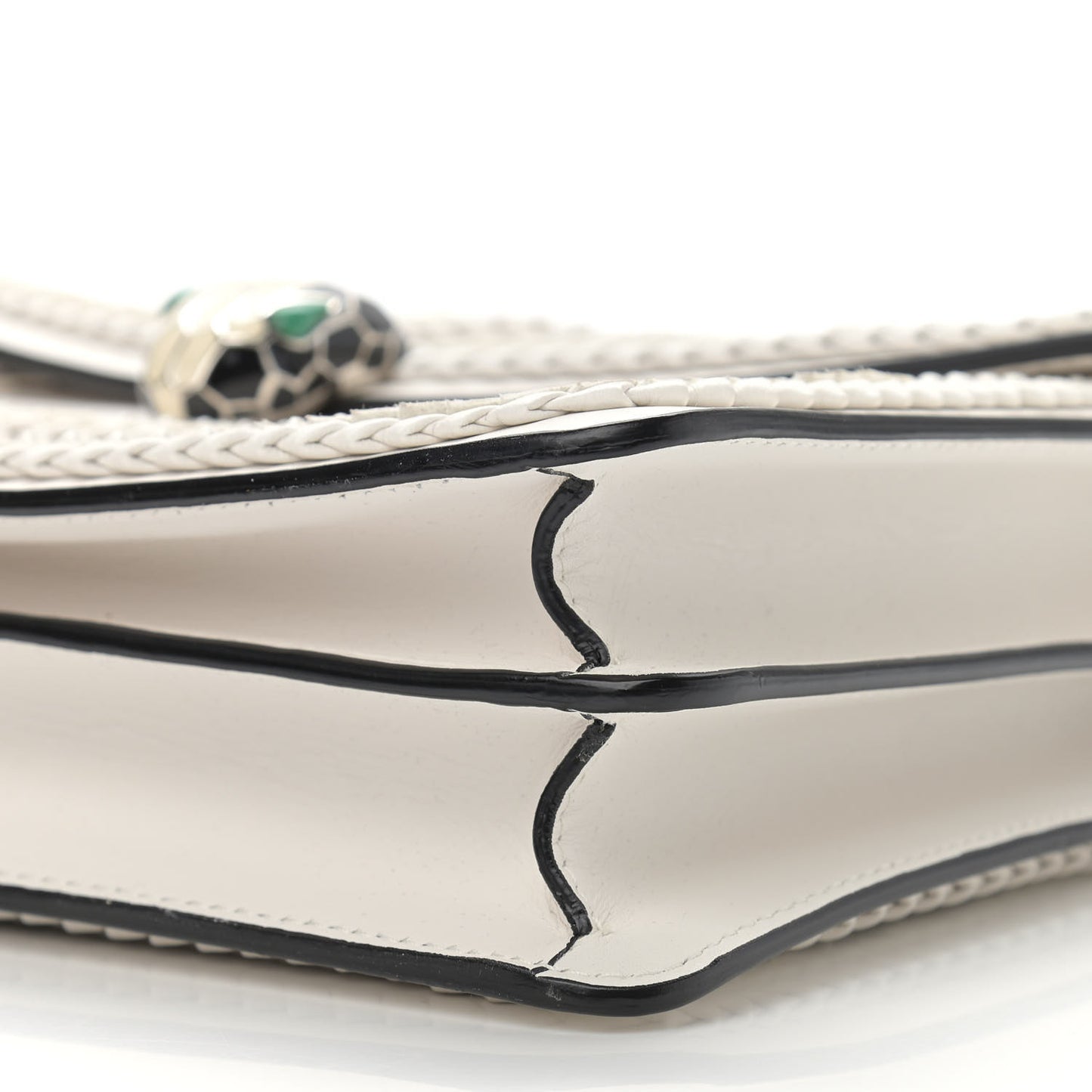 Calfskin Serpenti Forever Shoulder Bag White