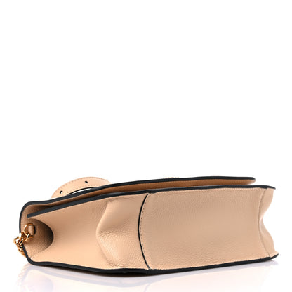 Versace Grained Calfskin Virtus Shoulder Bag Beige 4 of 9