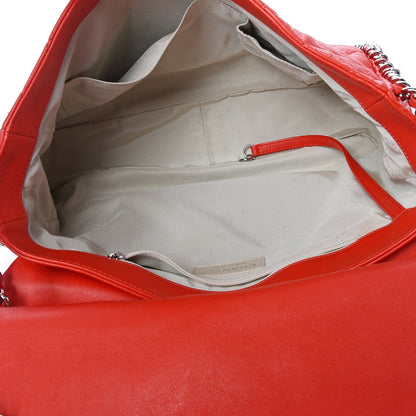 Chanel Washed Lambskin Quilted Maxi Chain Around Flap Red 4 of 9