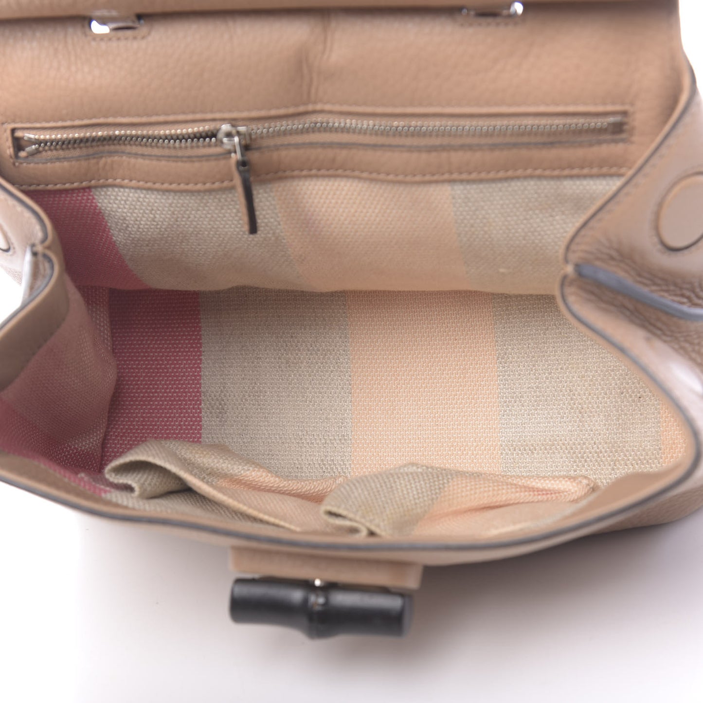 Cellarius Calfskin Small Bamboo Daily Top Handle Bag Camelia