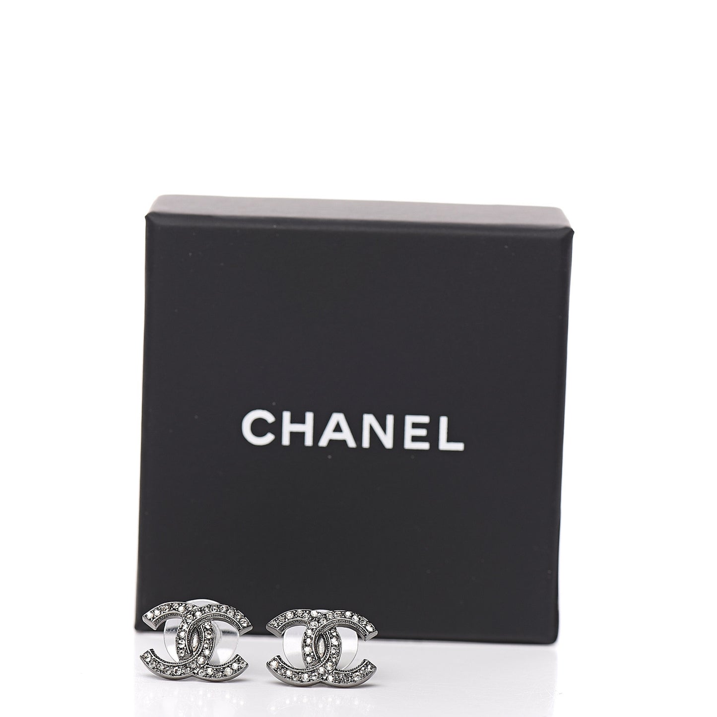 Crystal Timeless CC Earrings Silver