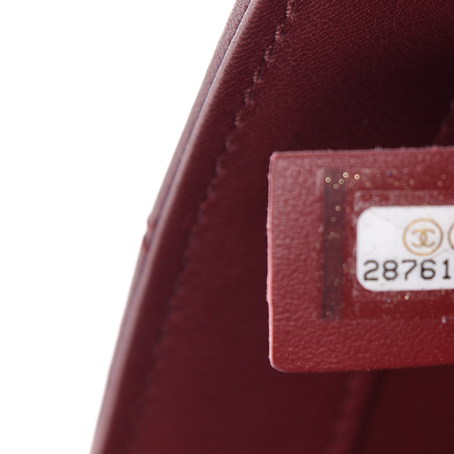 Lambskin Quilted Small Easy Carry Flap Burgundy