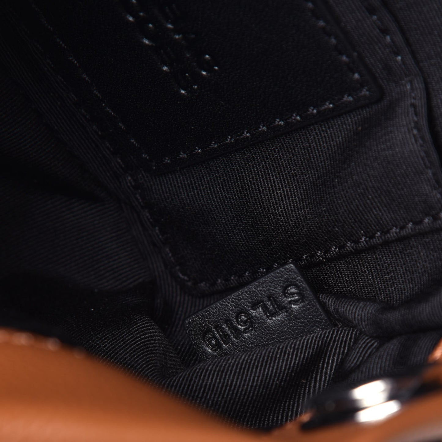 Calfskin Mini Cushion Bag Brown
