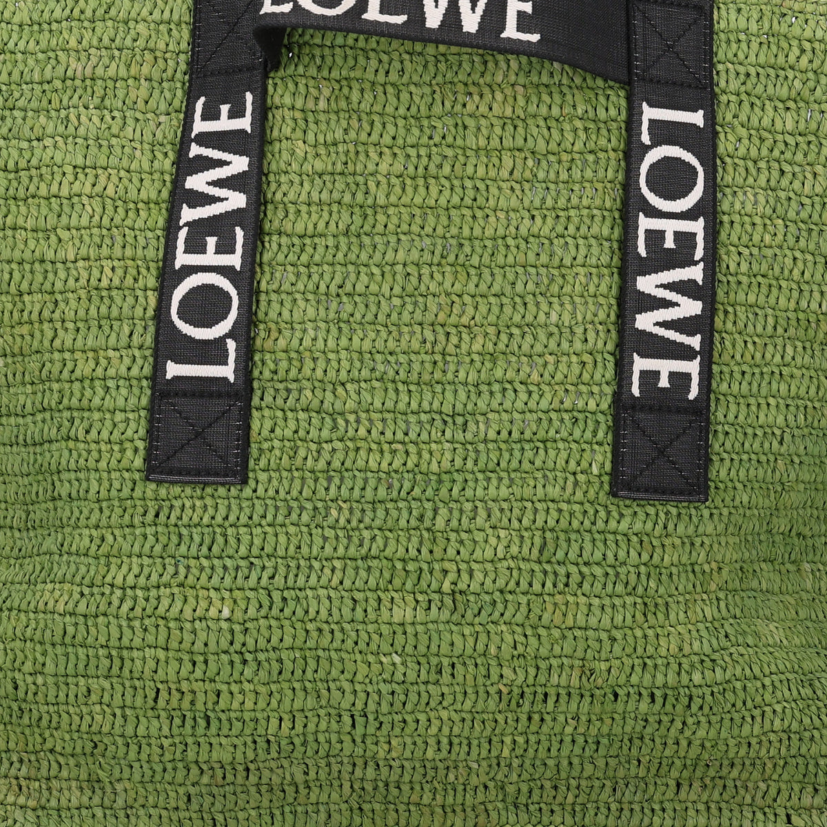 Loewe Raffia Paulas Ibiza Fold Shopper Tote Green 8 of 10