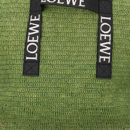 Loewe Raffia Paulas Ibiza Fold Shopper Tote Green 8 of 10