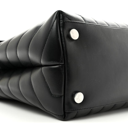 Saint Laurent Calfskin Y Quilted Monogram Large Loulou Chain Satchel Black 10 of 15
