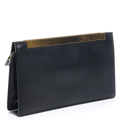 Saint Laurent Leather Lutetia Clutch Black 2 of 29