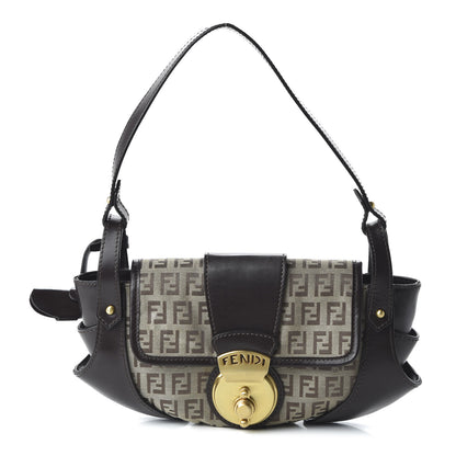 Fendi Zucchino Cuoio Ingrassato Compilation Hobo Panna Salvia Moro 1 of 10