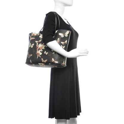 Givenchy Coated Canvas Magnolia and Moth Print Medium Antigona Tote Black 2 of 9